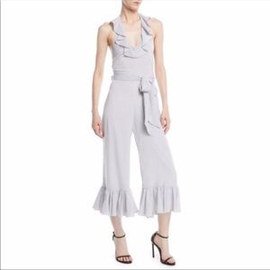 Likely Delphine Ruffled Polka Dot Jumpsuit